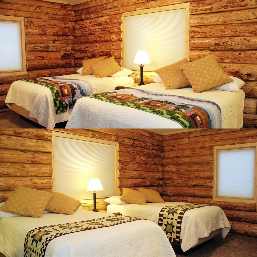 Log Wall Bedrooms
